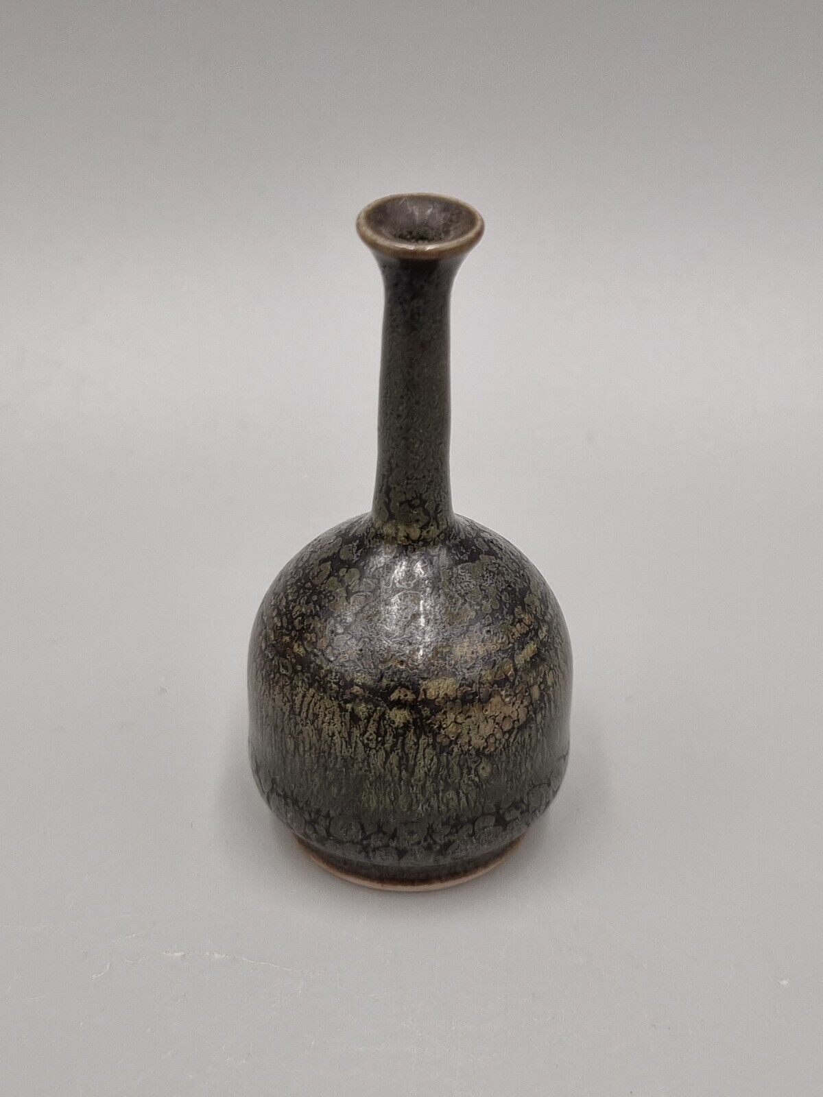 A Hoganas Pottery Swedish Miniature Bottle Vase, Scandinavian, MCM.