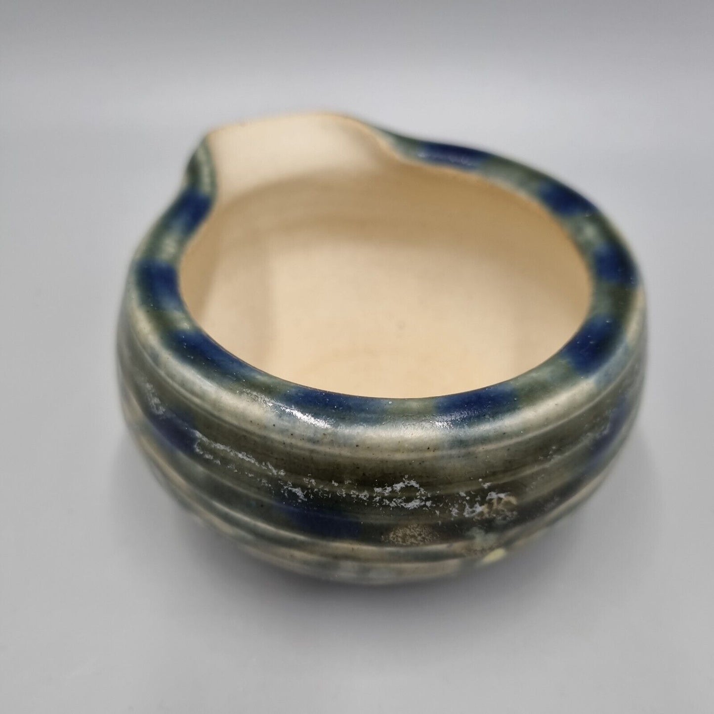 A Glazed Studio Pottery Pouring Bowl Impressed Makers Marks To Base, VGC.