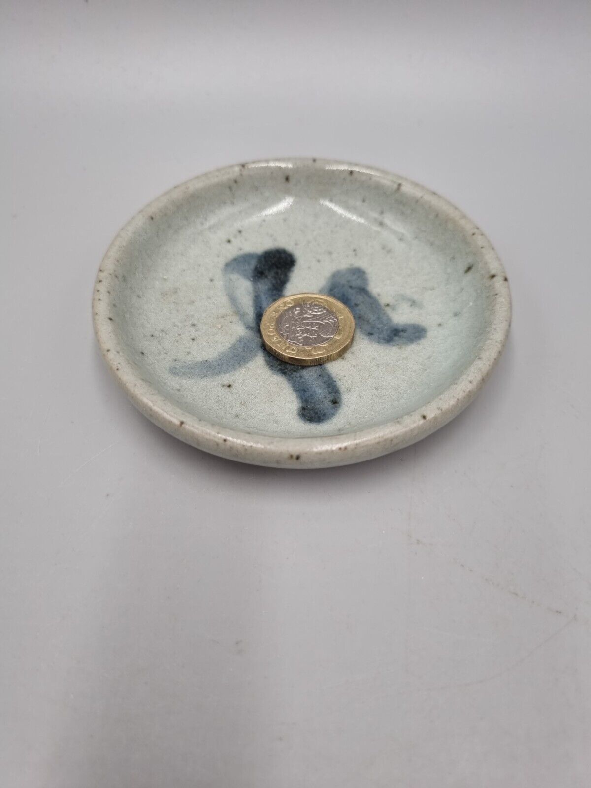 A Vintage Studio Pottery Pin Dish / Shallow Bowl, Signed To Base.