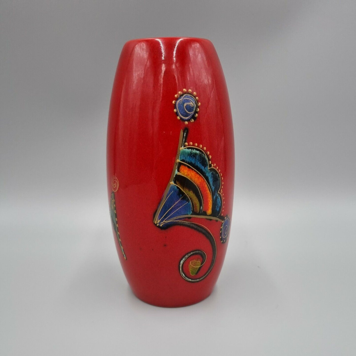 An Anita Harris Hand-painted Vase - Signed in Gold to Base - 17cm high. VGC.