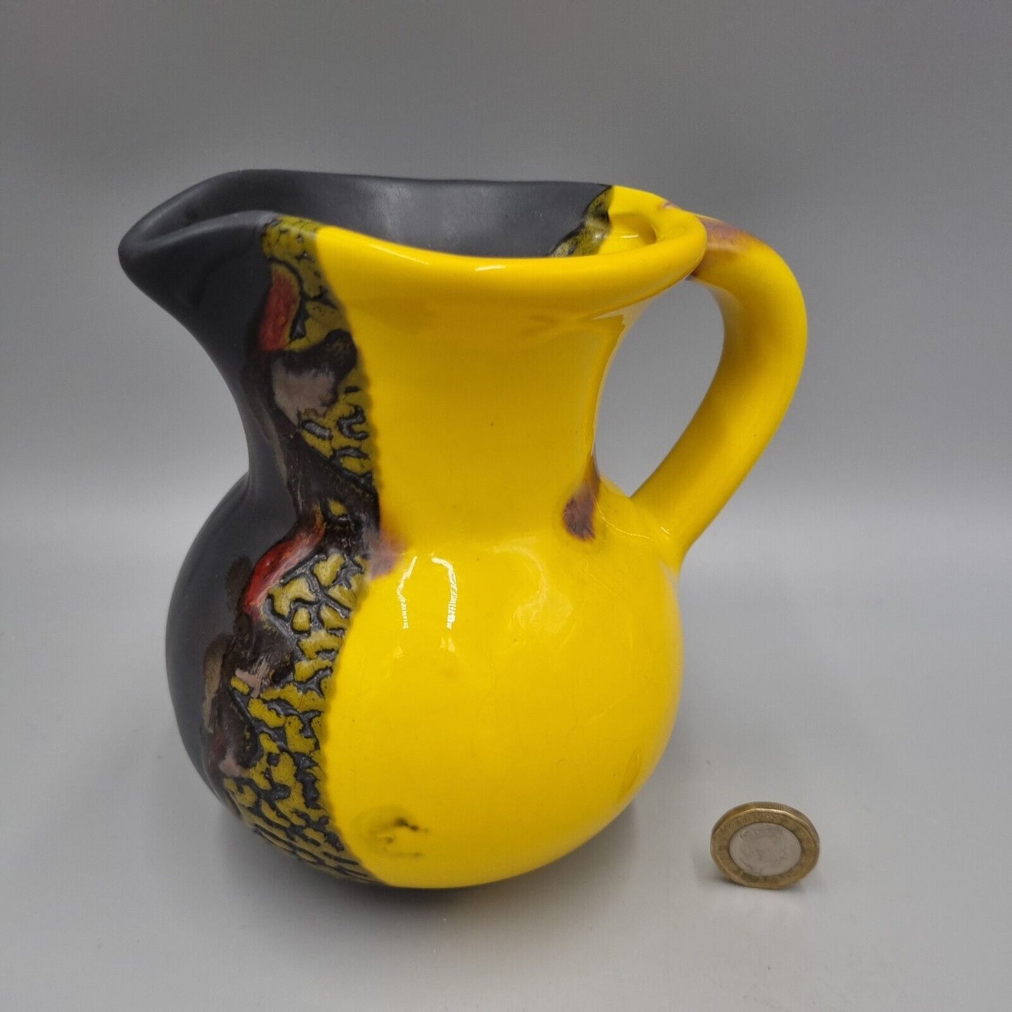 A Vintage Studio Pottery Bristow Pottery Jug, Vivid Colours.