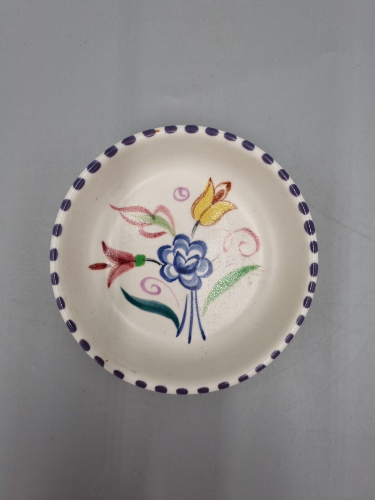 A Poole Pottery Traditional Ware, Pattern BN, Pin Dish, Vintage 1960s