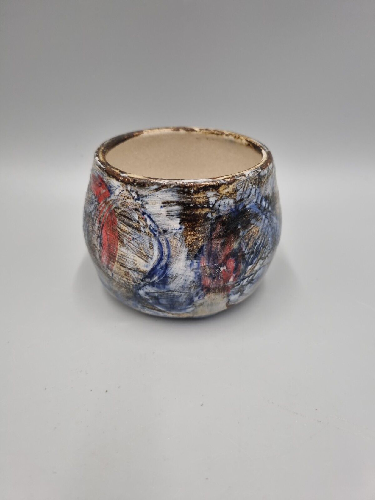 A Field Place Pottery Ceramic Tea Bowl / Cup By Jessica Jordan, Signed.