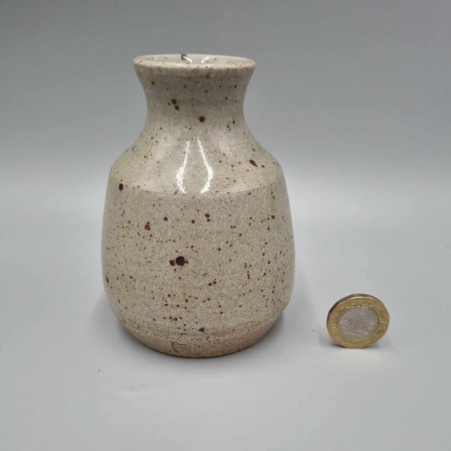 A Studio Pottery Small Posy / Bud Vase With Impressed Makes Mark, VGC.