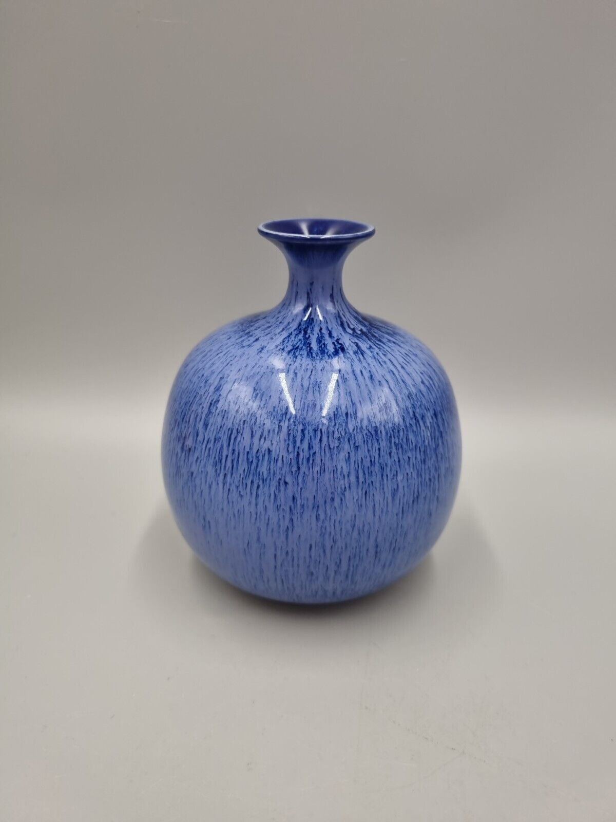 A Studio Pottery Bulb Vase By Hoganas, Sweden, Signed 'EB'.