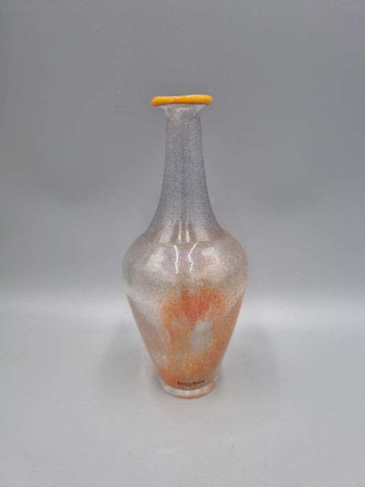 A Kosta Boda, Sweden,  Glass Bottle Vase By Monica Backstrom, Etched To Base.