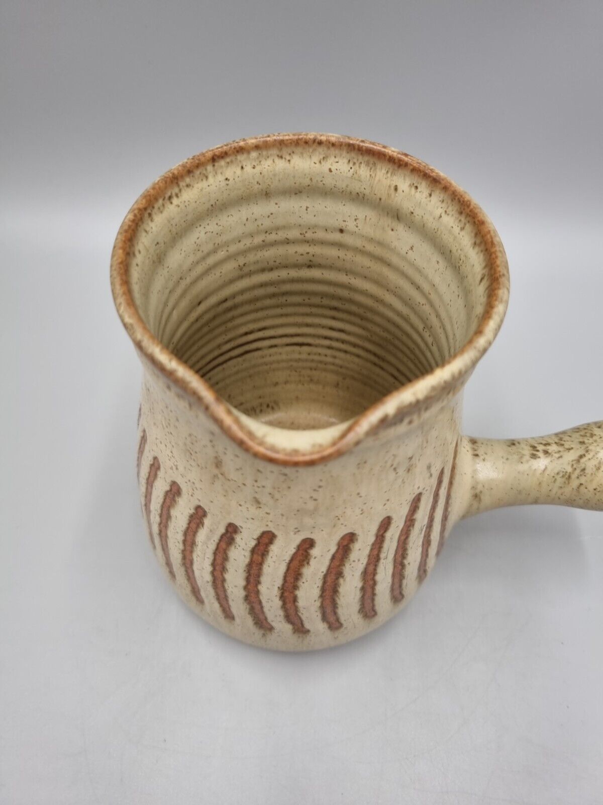 A Roger Stribley Studio Pottery Jug With Side Handle.