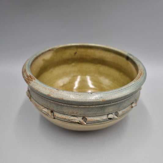 A Cornish Studio Pottery Bowl, Incised Decoration, Impressed Mark To Base.