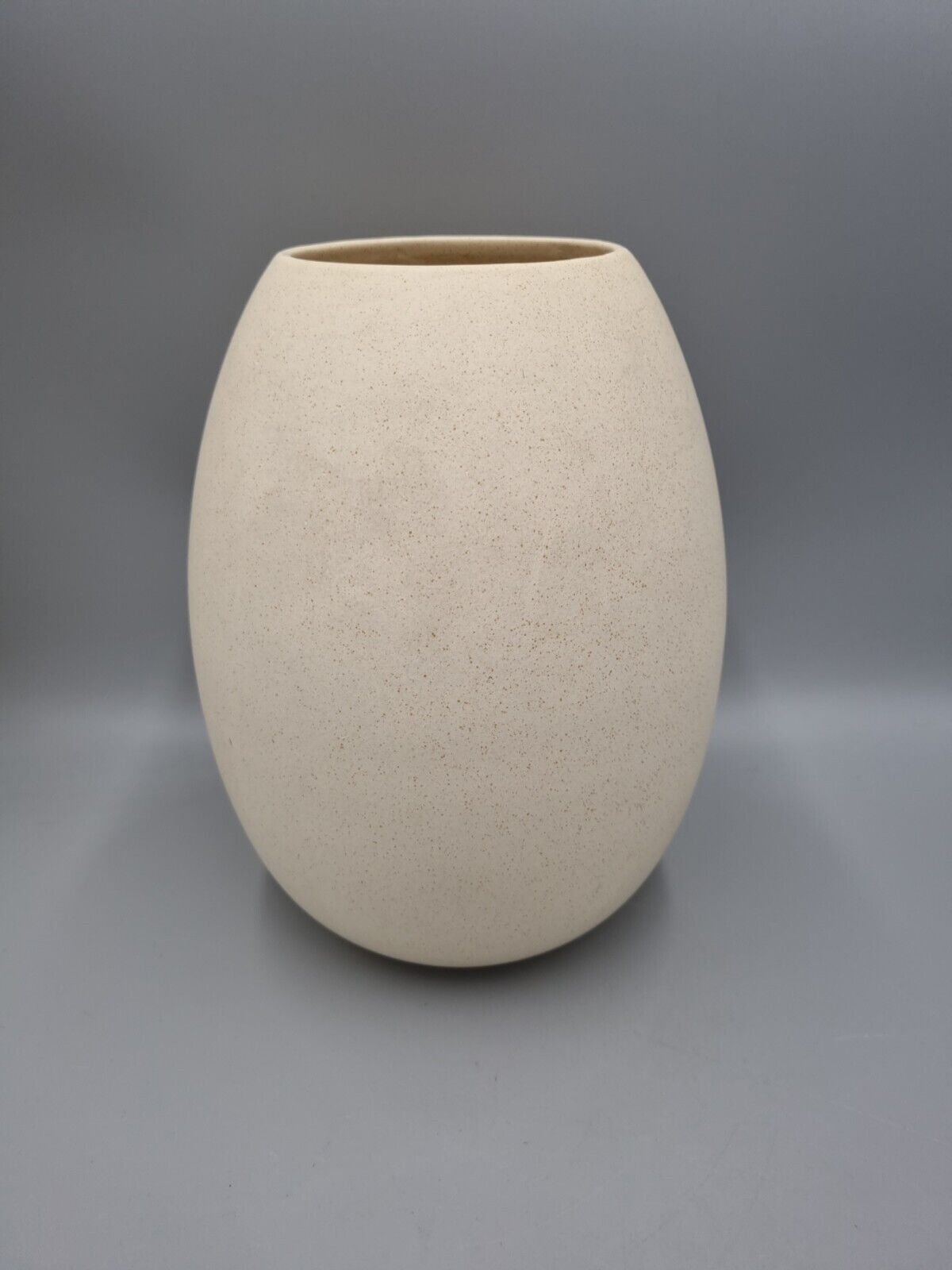 A Heals Ceramic Buff/Neutral Vase 1980's, Eggshell Ovoid, H-25cm.