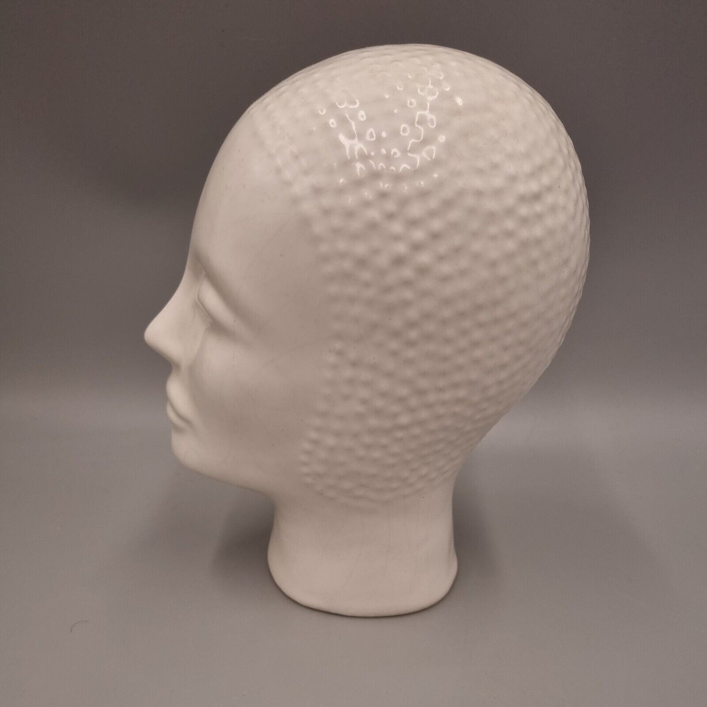 Small Vintage Ceramic Head of a Female Sculpture Shop Display, Japanese. White.