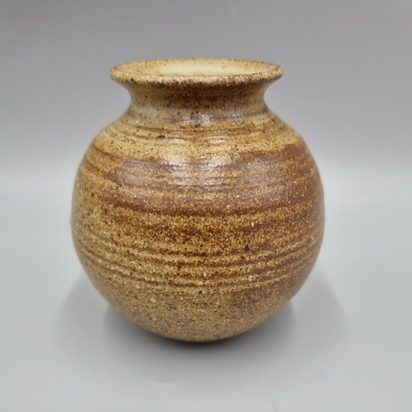 A Studio Pottery Bulb Vase, H = 9cm, Ankh Mark Impressed to base