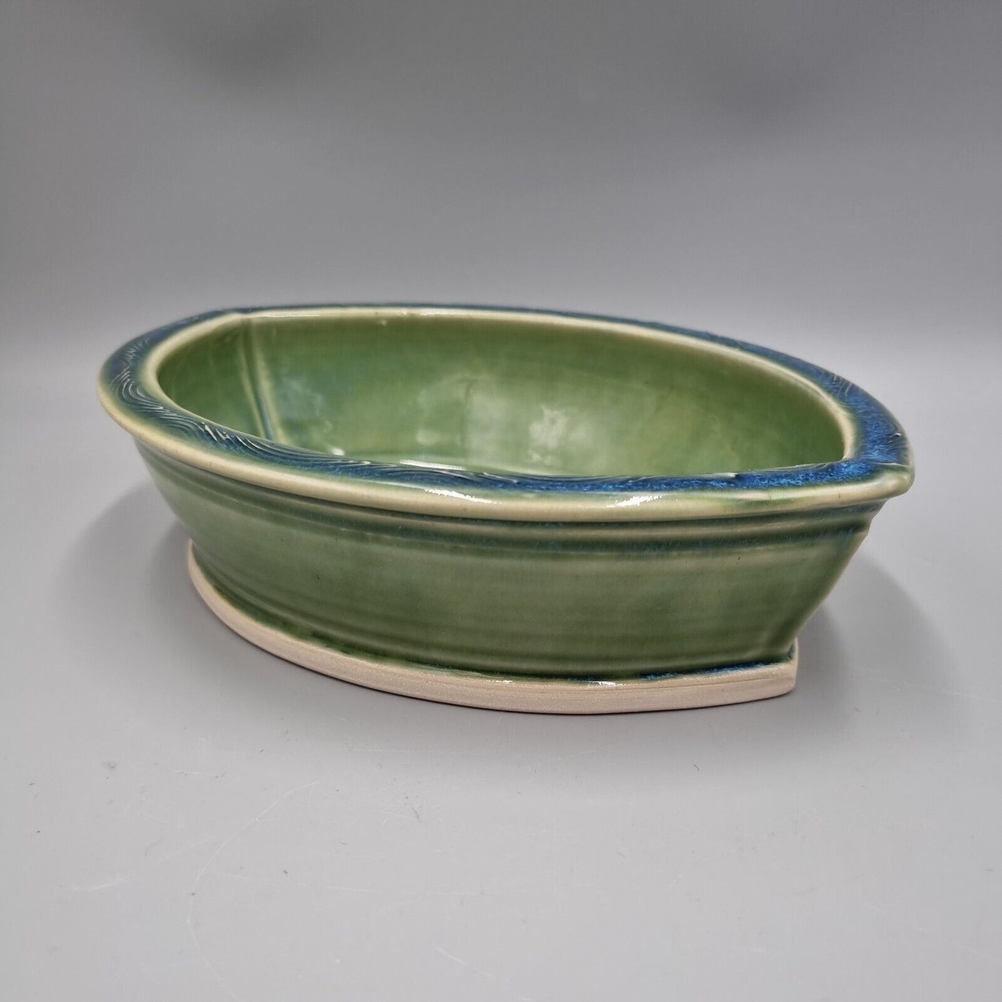 An Arwyn Jones Contemporary Studio Pottery Oval Dish.