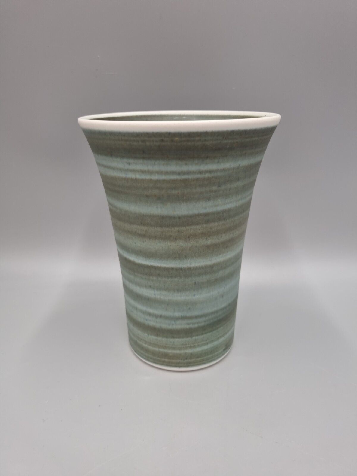 A Vintage Studio Pottery Ceramic Trumpet Vase From Surrey Ceramics.