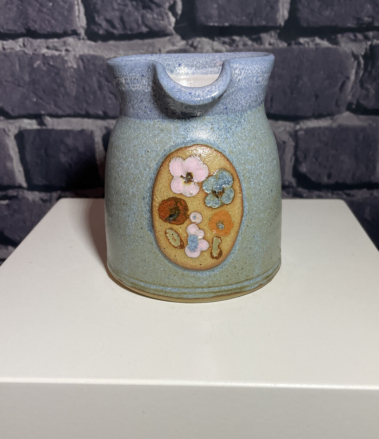 Pottery Fiona Kelly ? Creamer / Milk jug And Bowl Handmade Studio Pottery