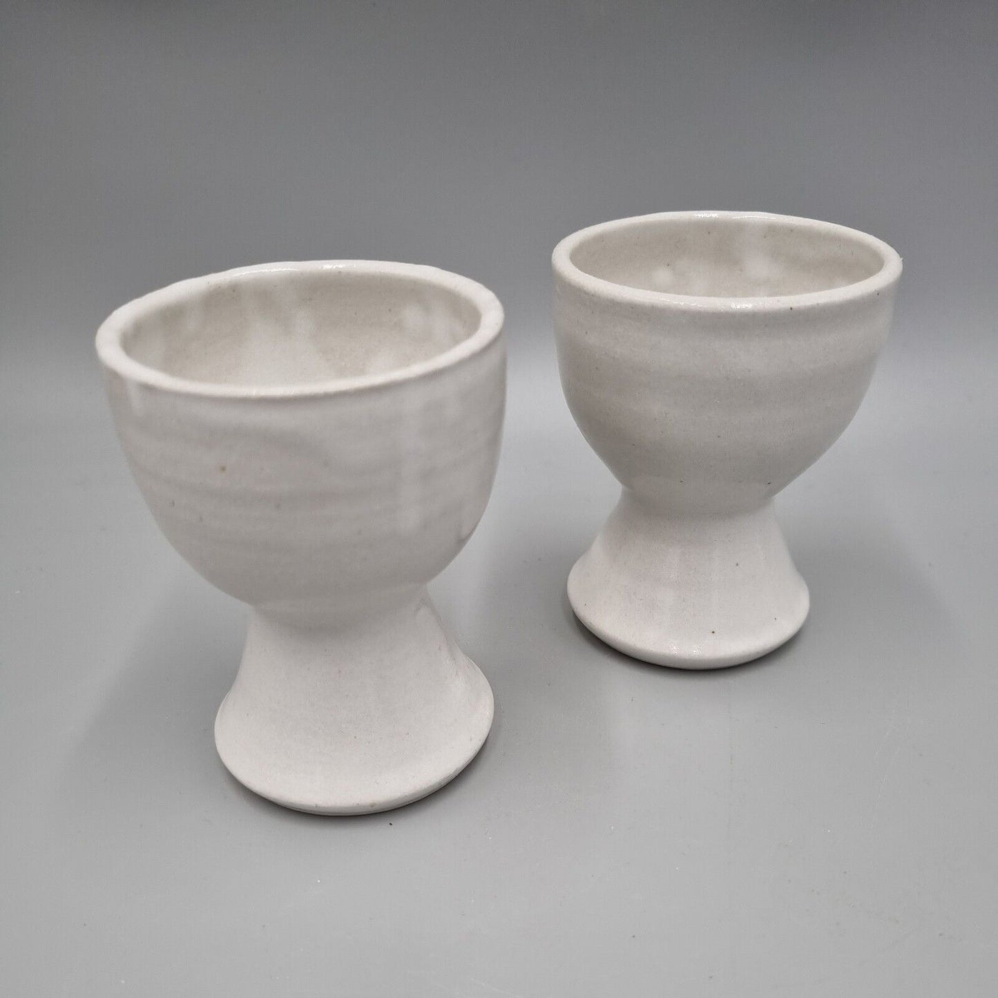 A Pair Of Studio Pottery Large Egg Cups By Kim And Dan Court