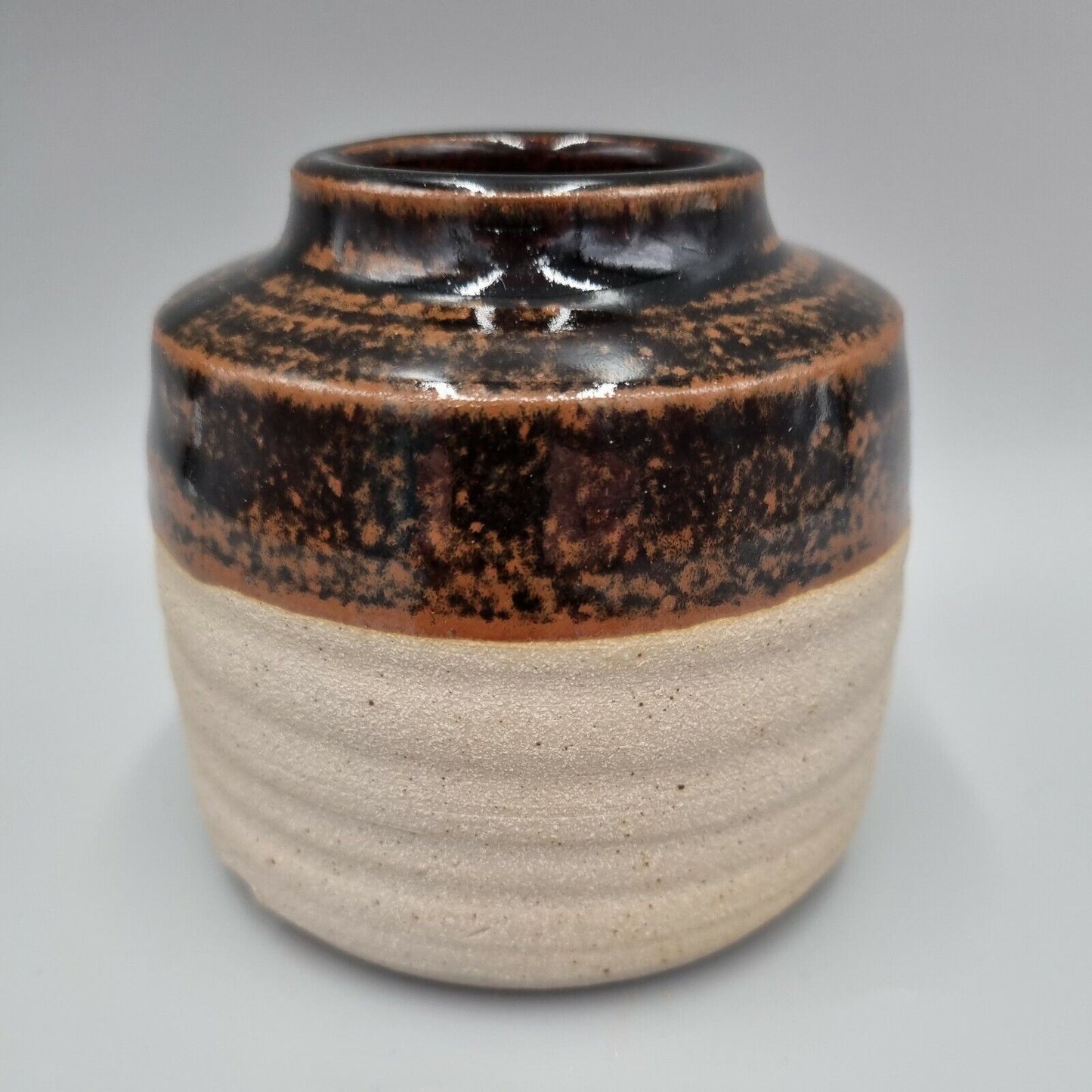 A Colin Pearson, Studio Pottery, Semi Glaze Vase, VG, Tenmoku, Makers Mark.