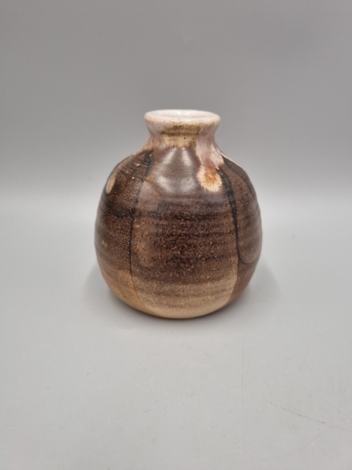 A Small Studio Pottery Posy / Bud Vase, Incised to base LP.