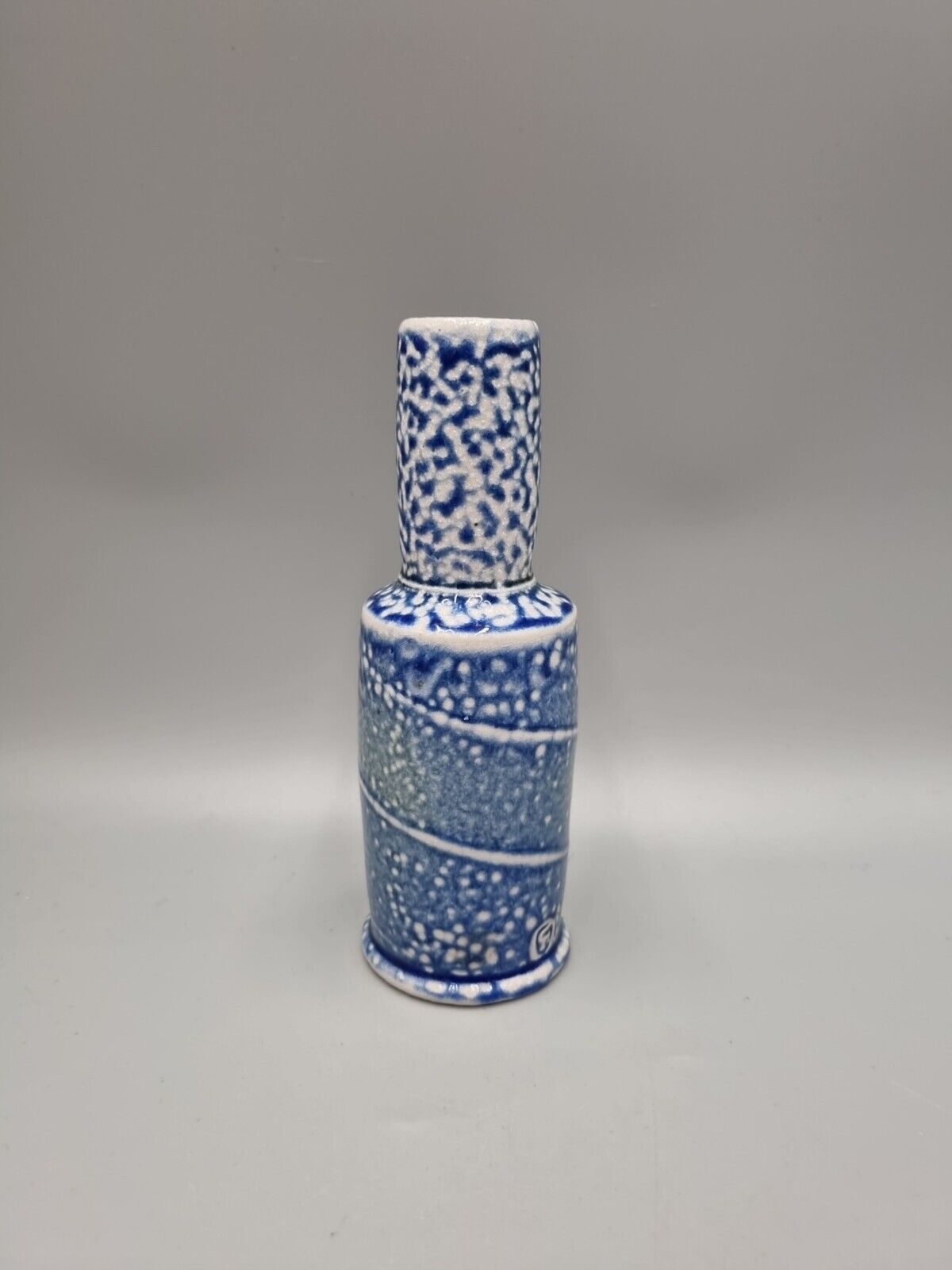 A Trevor Chaplin Studio Pottery Soda Glazed Double Cylinder Vase.