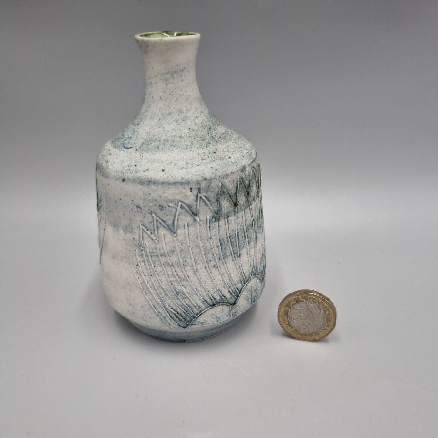 A Carn Studio Pottery Vase - John Beusmans, Short Cylinder Form. VGC.