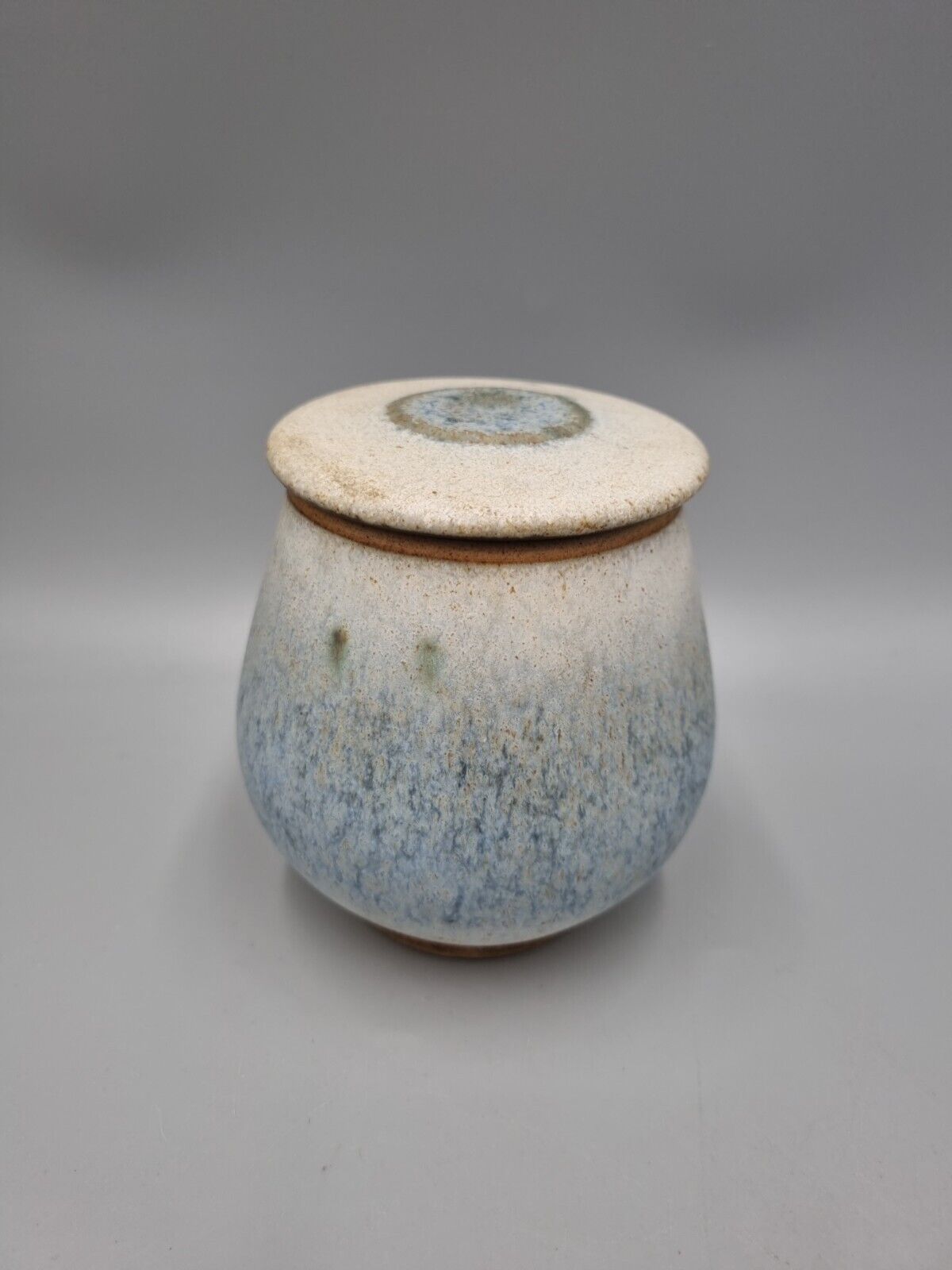 A Vintage Studio Pottery Stoneware Footed And Lidded Vessel / Urn.