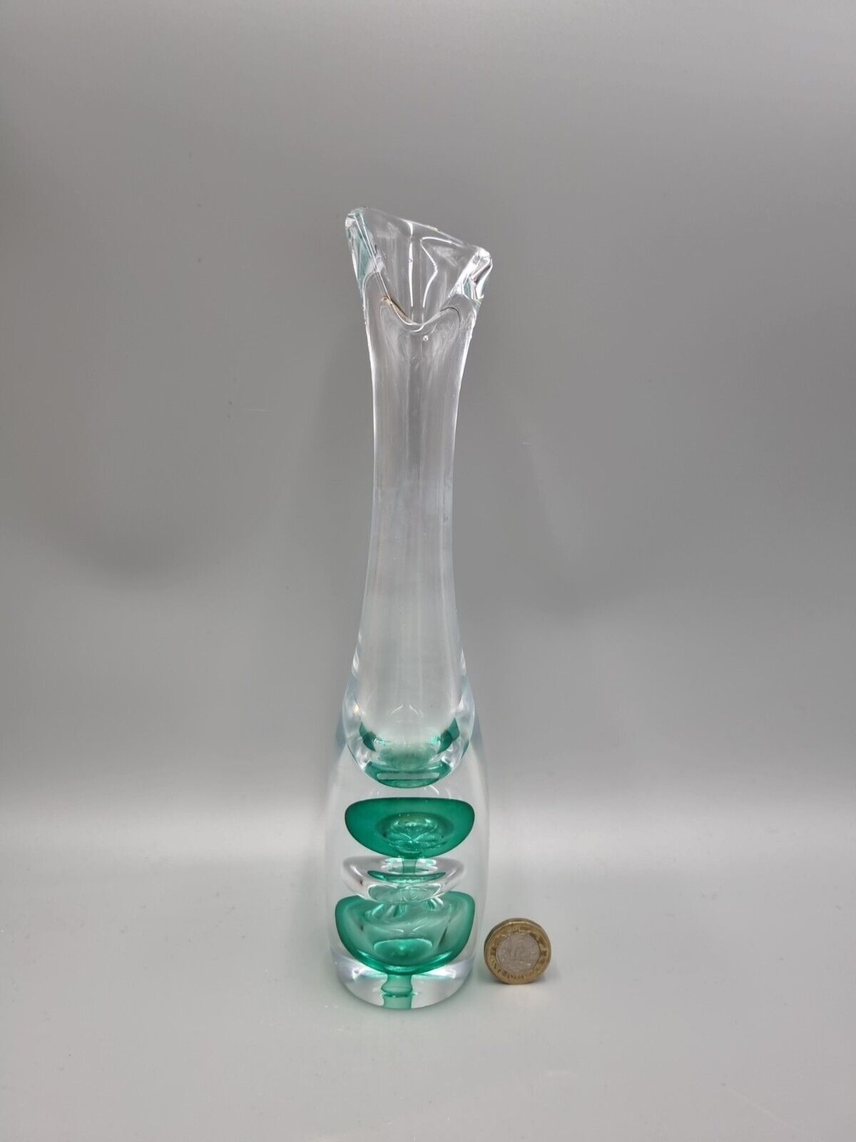 A Vas Vitreum Studio Art Glass Vase, Swedish, Scandinavian Design.