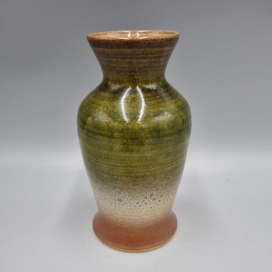 Studio Pottery By Mick Dixon Of Bartley Heath, Colour Banded Vase, Incised Base