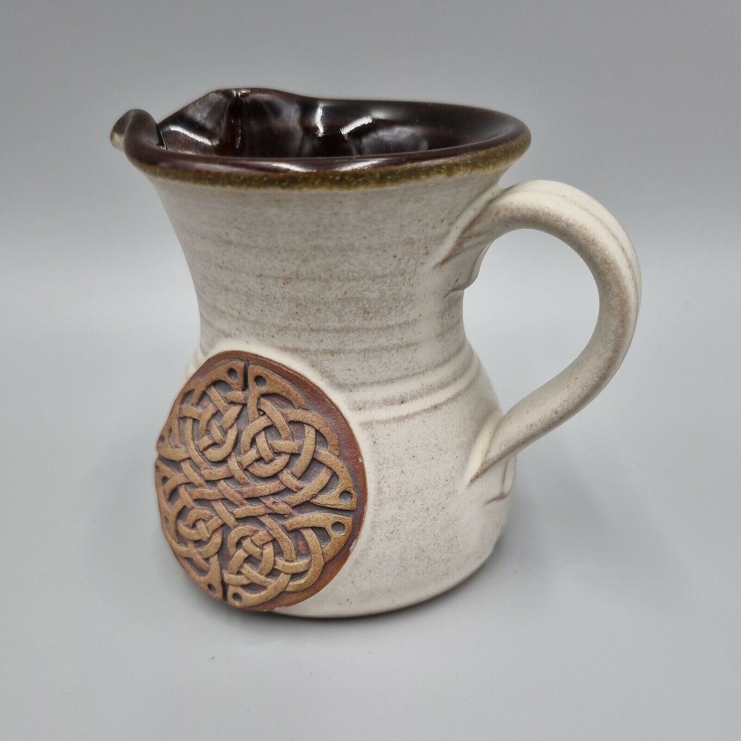 Small Celtic Studio Pottery Jug / creamer, Marked to handle, VGC.