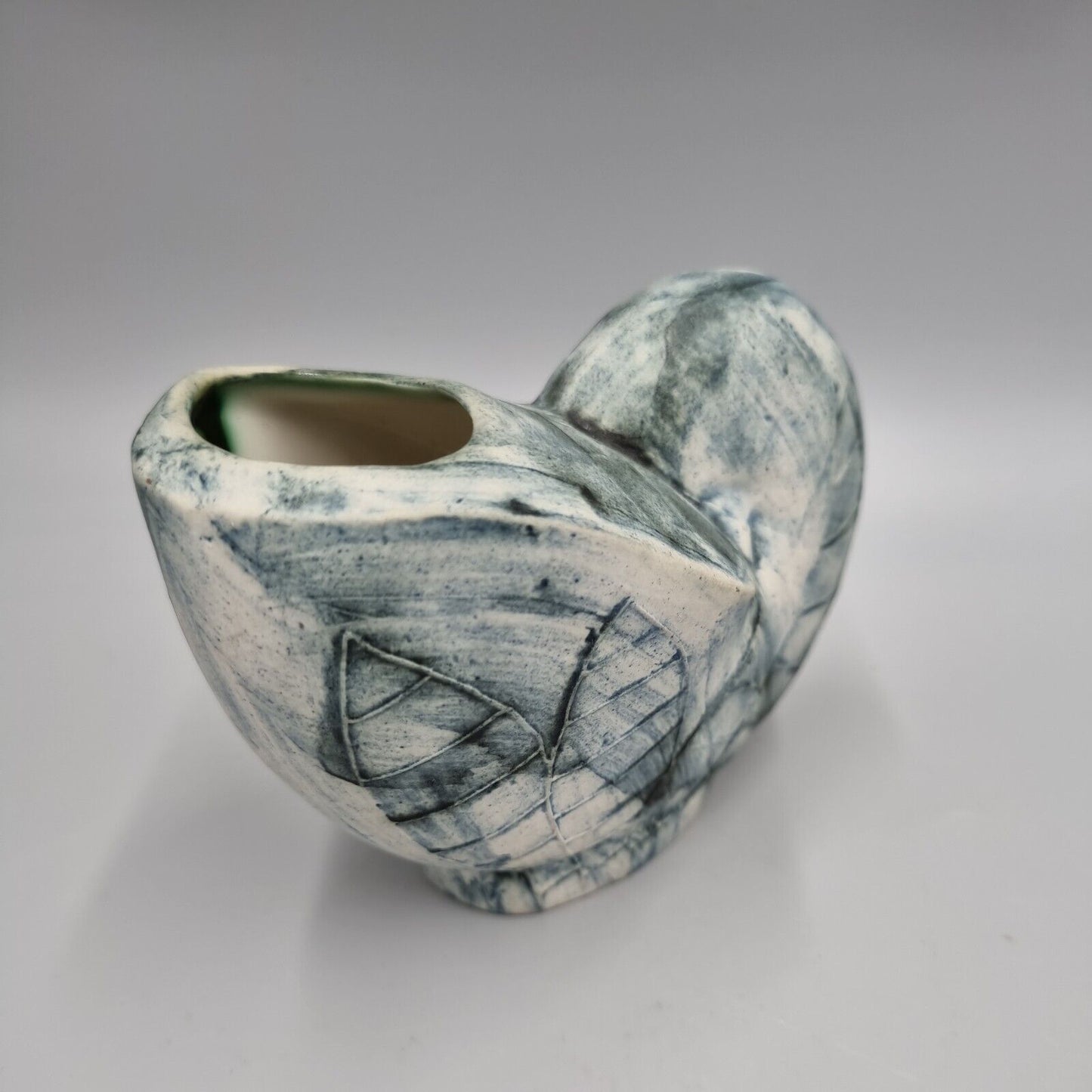 A Carn Studio Pottery Vase - John Beusmans, Nautilus Shell Form. VGC.