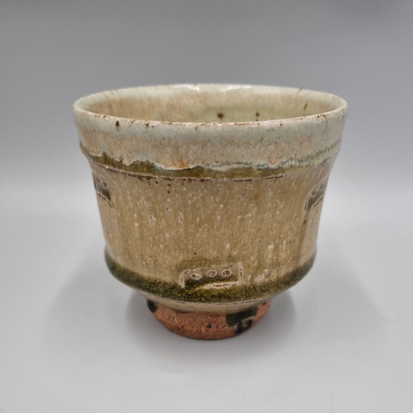 A Phil Rogers Studio Pottery Footed Teacup, Yunemi, Chawen, VGC.