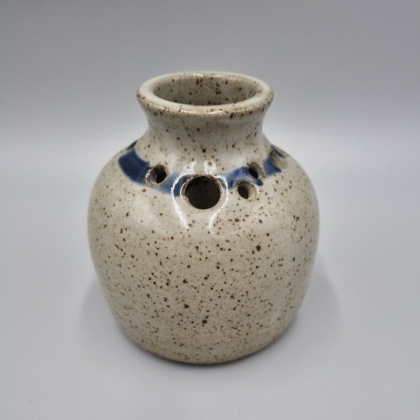 Richard Champion, Yeo Vale Studio Pottery, Pierced vase. VGC, YV stamp.