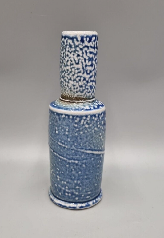 A Trevor Chaplin Studio Pottery Soda Glazed Double Cylinder Vase.