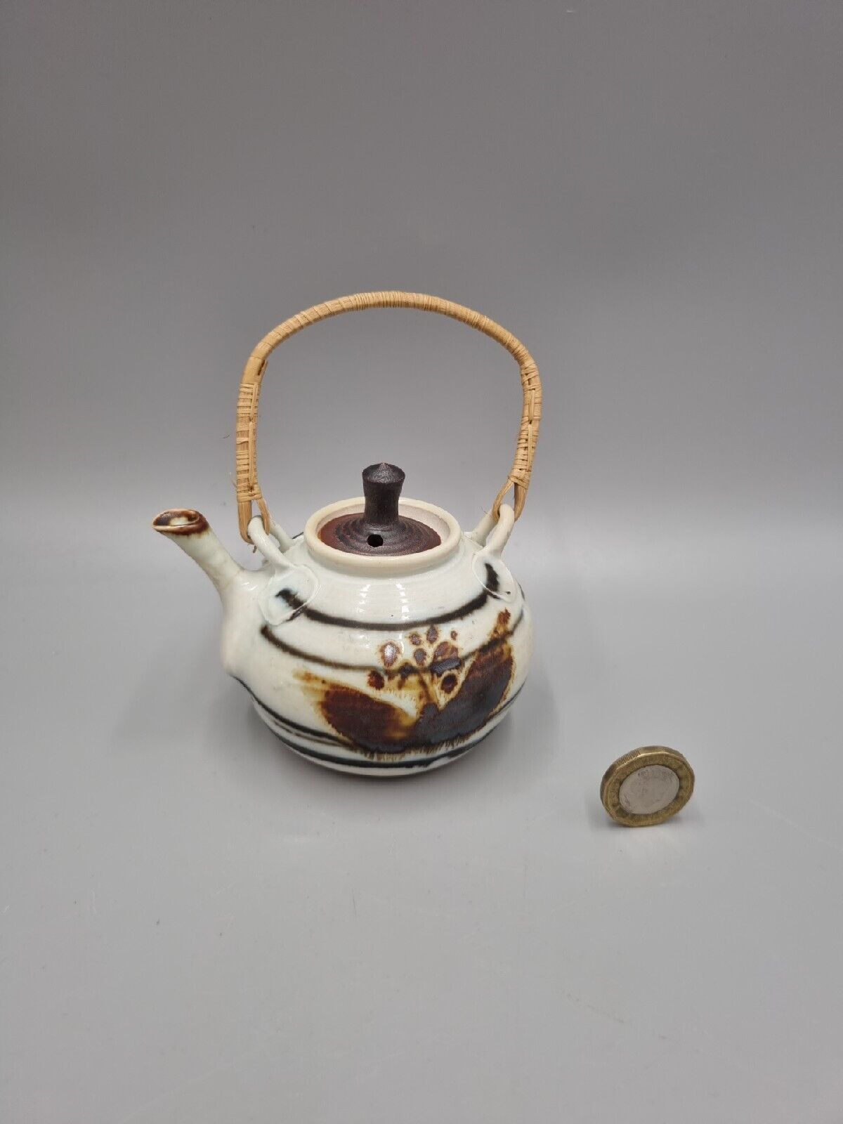 A Miniature Studio Pottery Tea Pot By Mary Rich (A/F)