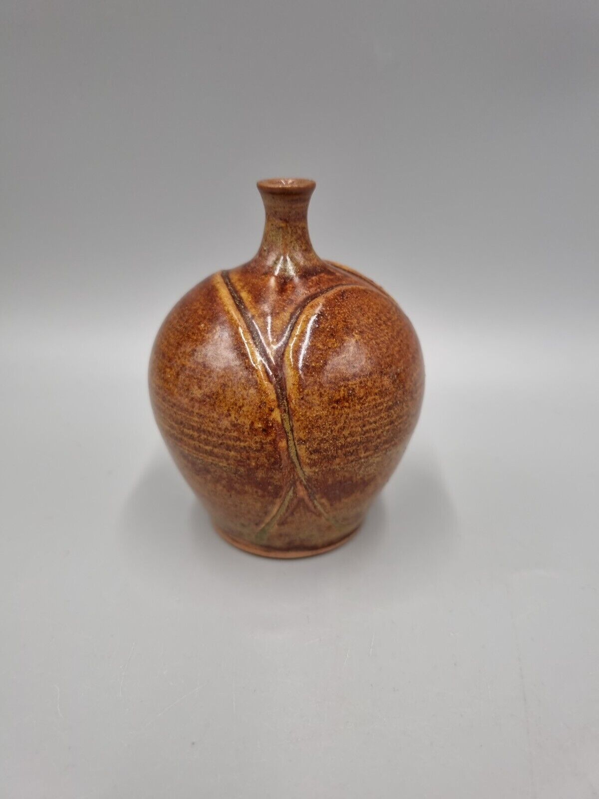 A Leif Svensson for Hoganas, Swedish MCM Vase, Signed, 1950's.