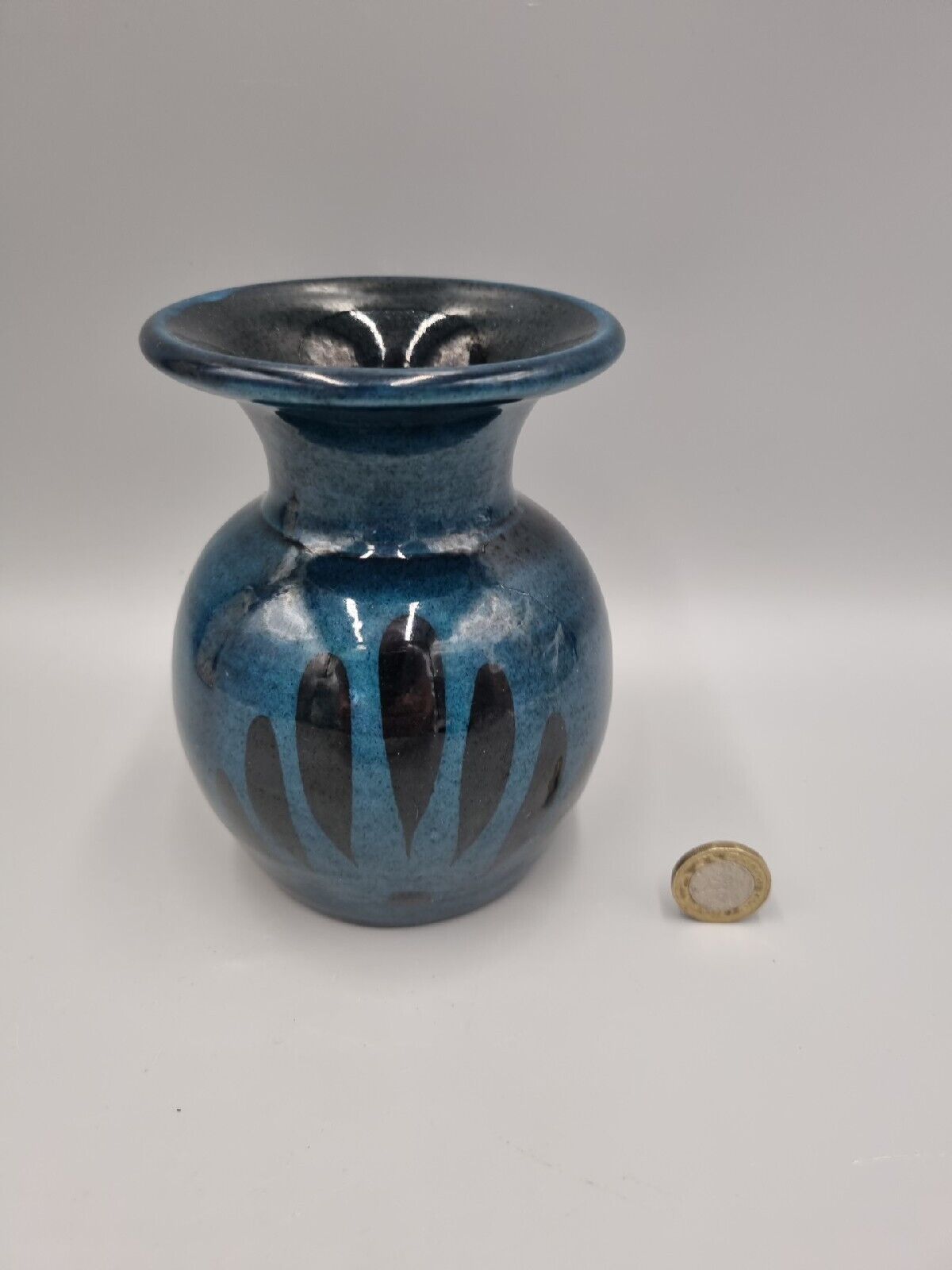 A Sheldon Studio Pottery Flared Bulb Vase, John & David Bishop.