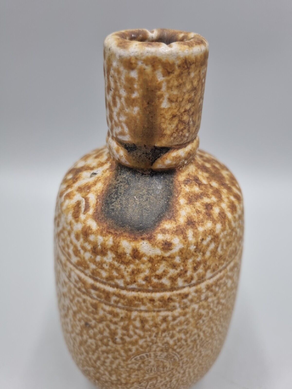 A Campos Filhos Aveiro Bottle / Vase Portugal Salt Glaze Stoneware Pottery