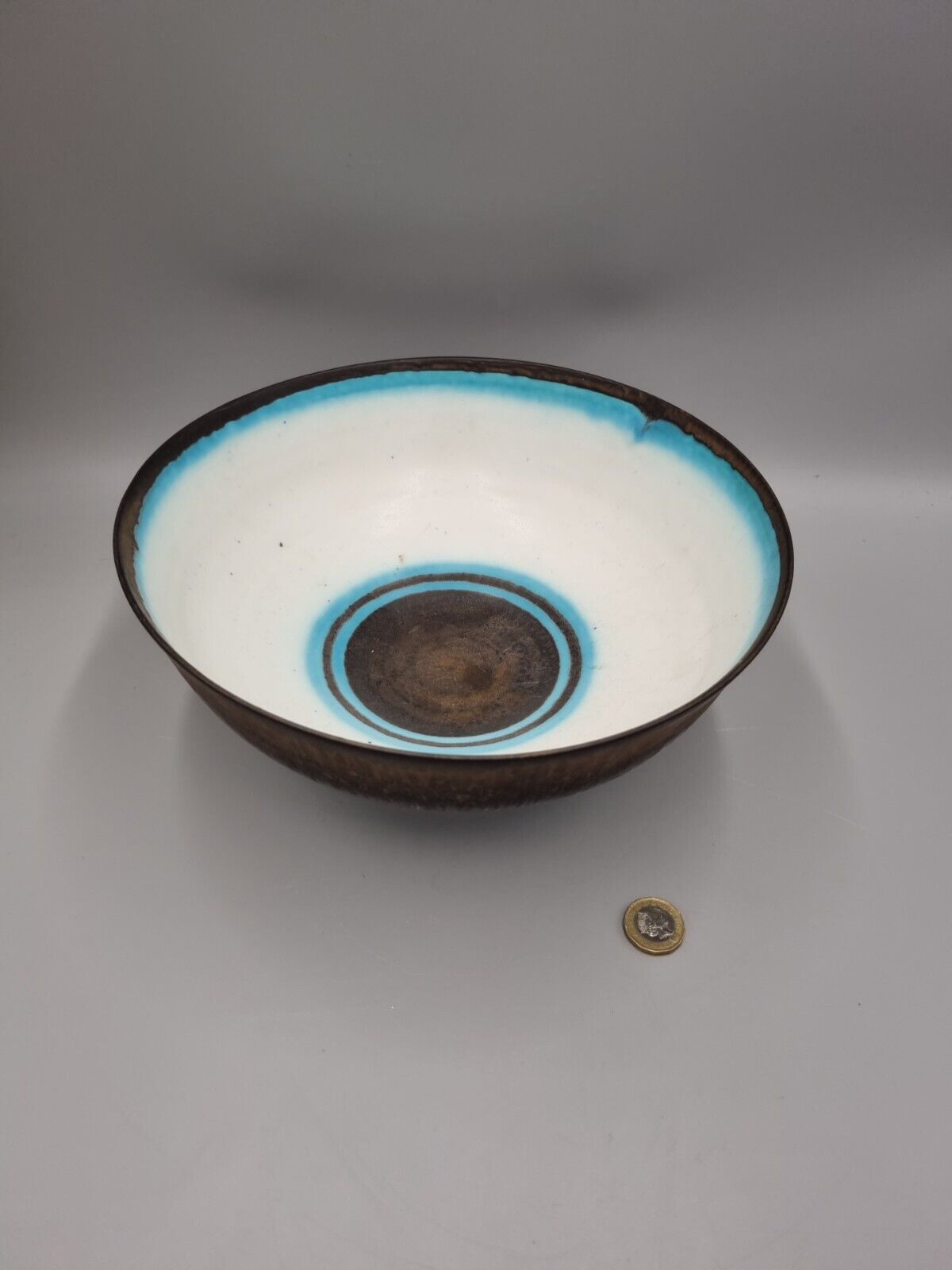 A Richard Baxter, Essex, Studio Pottery 26cm Footed Bowl, VGC.