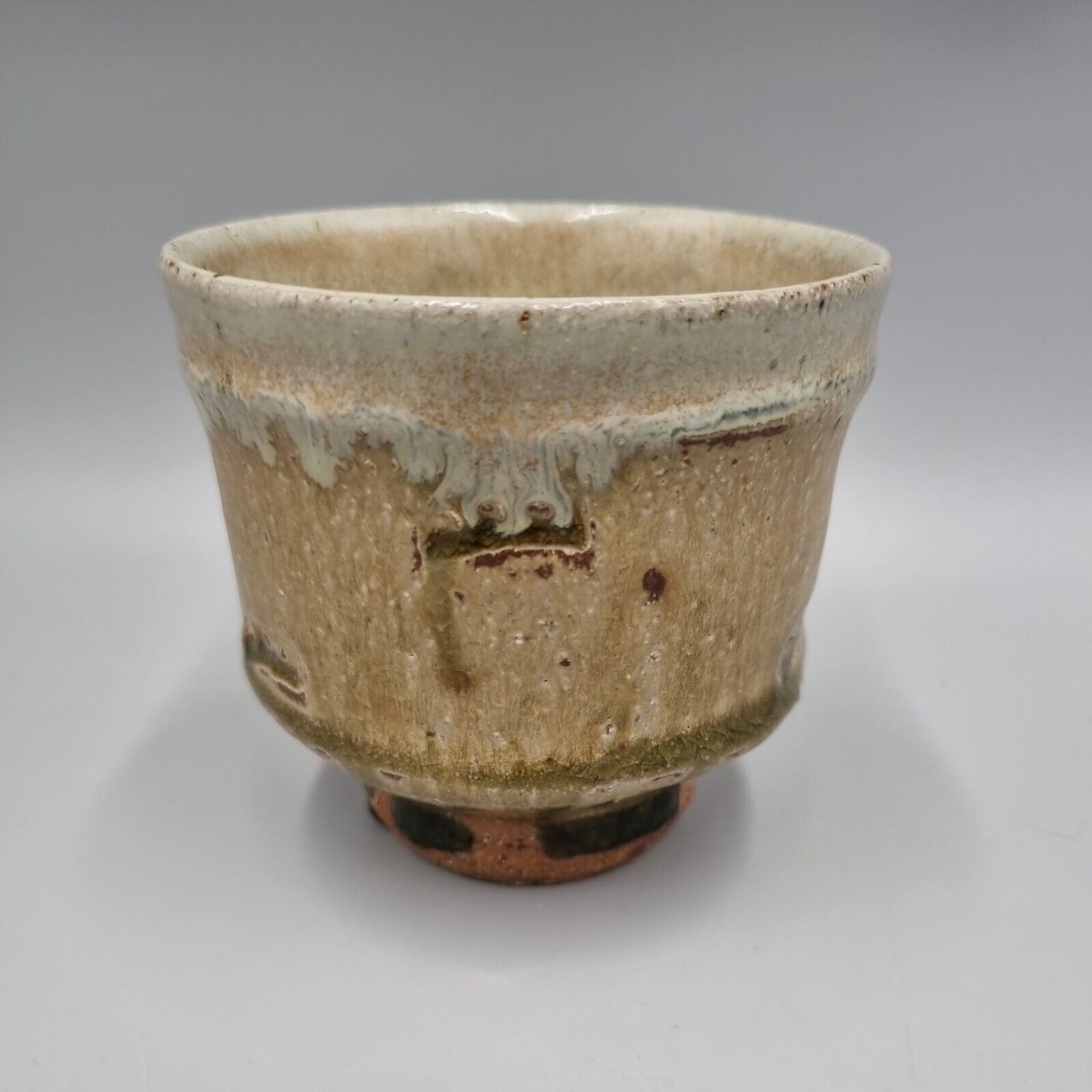 A Phil Rogers Studio Pottery Footed Teacup, Yunemi, Chawen, VGC.