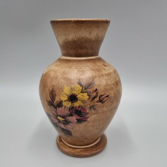 A Vintage Vallauris, French, Small Pottery Posy Vase Floral Pattern, VGC.