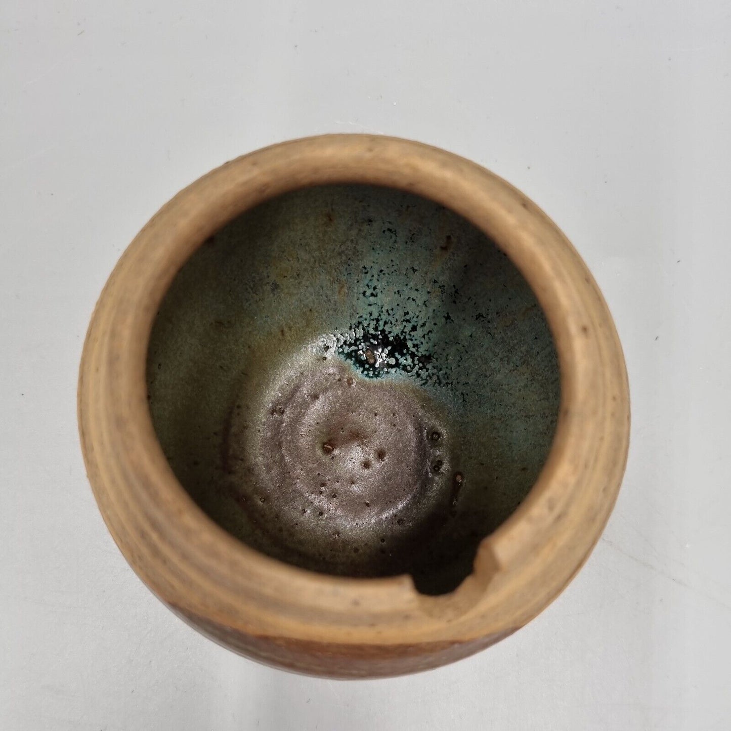 An Alan Brough Studio Pottery Lidded Condiment Pot. Leach Pottery Connection.