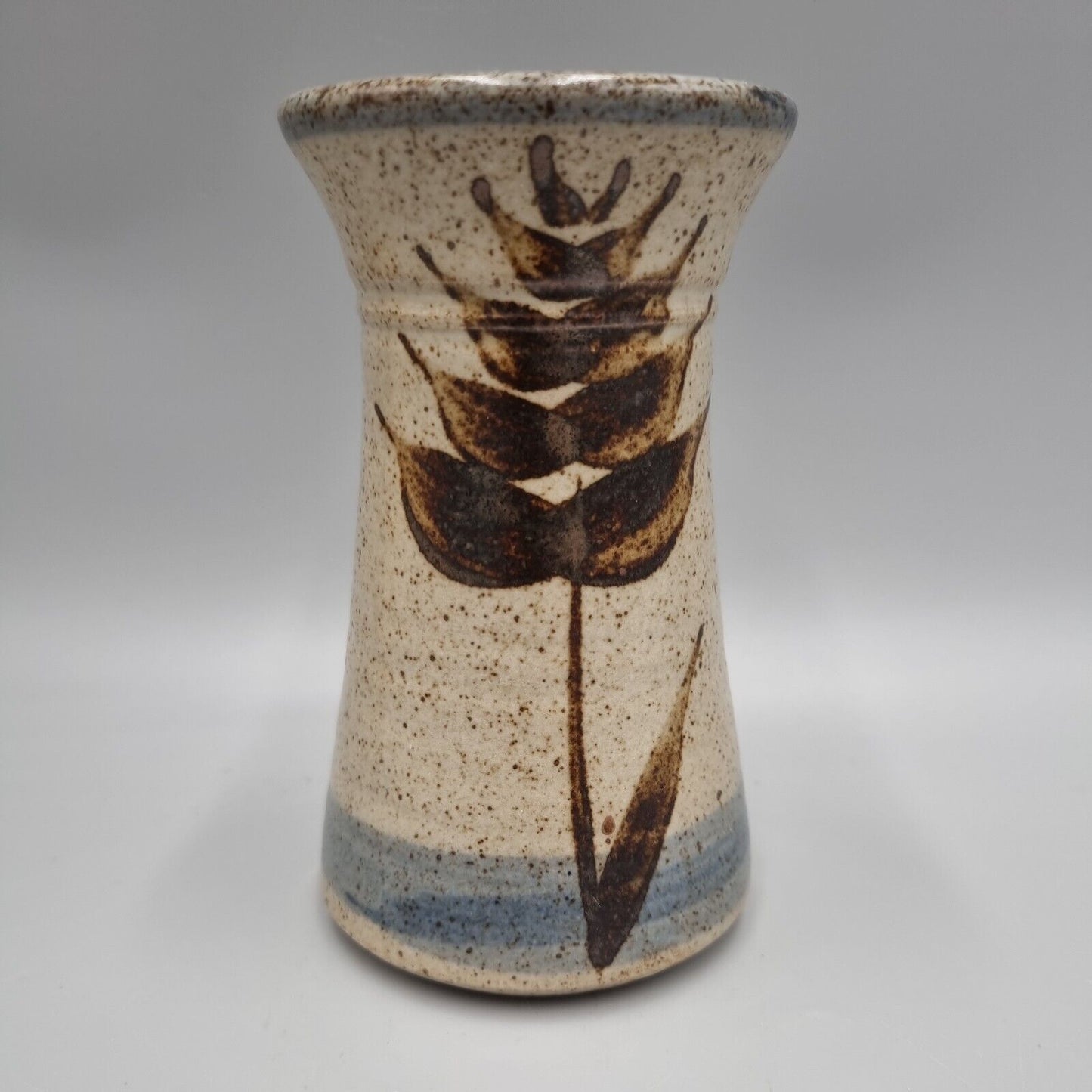 A John Jelfs Studio Pottery Banded Stoneware Vase, Swan Mark, Bourton on Water.