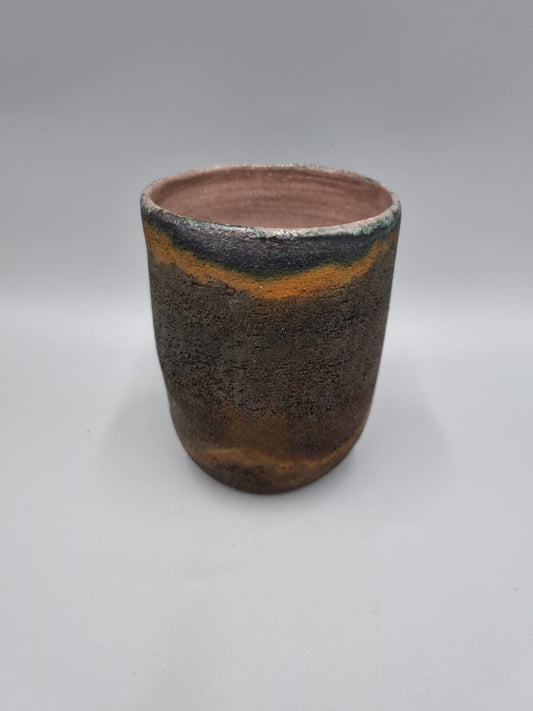 A Studio Pottery Tea Bowl, Yunomi, Beaker, Incised Signature To Base.