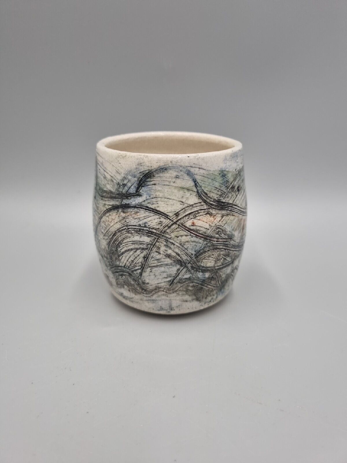 A Field Place Pottery Ceramic Tea Bowl / Cup By Jessica Jordan, Signed.