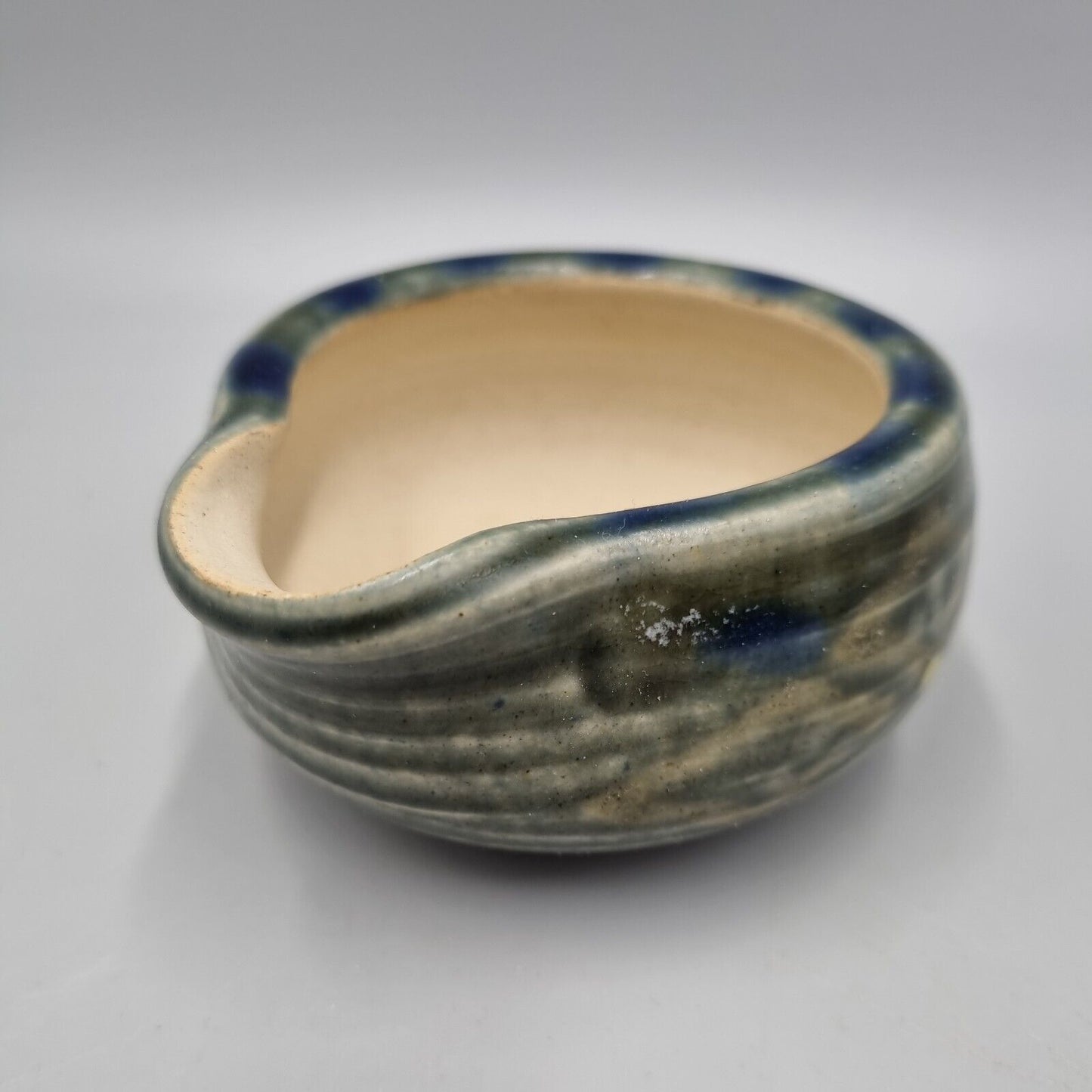 A Glazed Studio Pottery Pouring Bowl Impressed Makers Marks To Base, VGC.