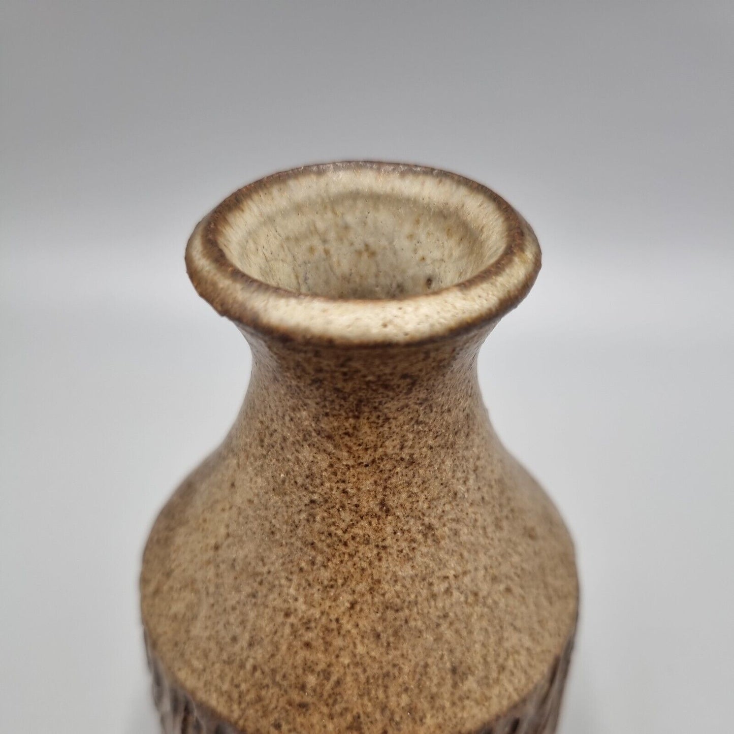 A Beautiful Studio Pottery Bud / Posy Vase, Labelled 'Lindfield, Sussex'.