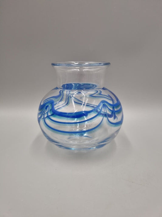 A Studio Glass Bulb Vase By Ingegard Raman For Johanstors, Sweden.