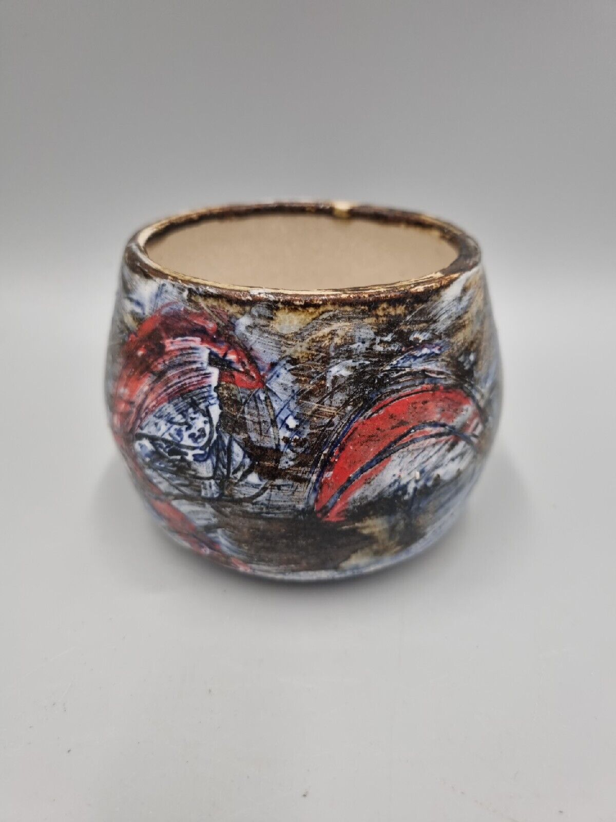 A Field Place Pottery Ceramic Tea Bowl / Cup By Jessica Jordan, Signed.