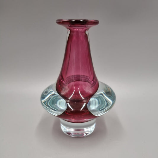 A Jan Benda For Krystnya Studio Glass Signed Oil Burner / Bud Vase.