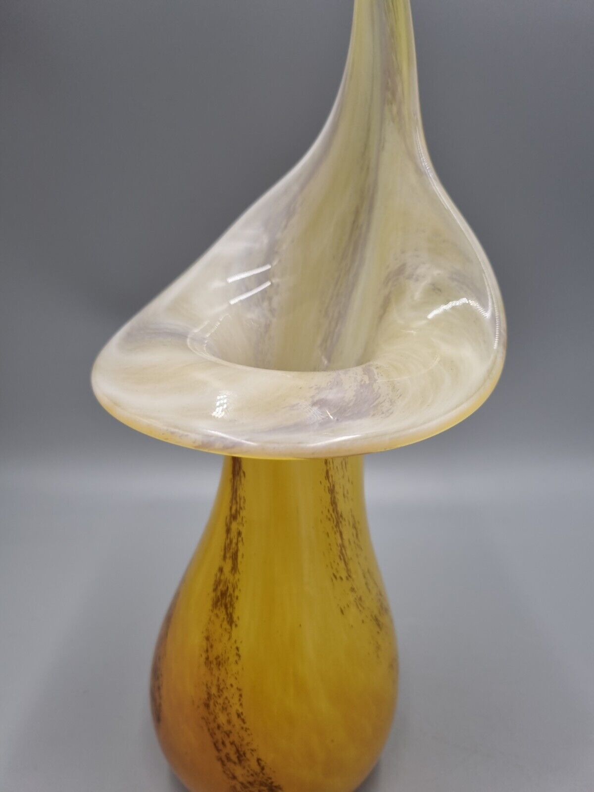 Alum Bay, Isle of Wight, Jack in the Pulpit Studio Art Glass Vase. H - 29cm.