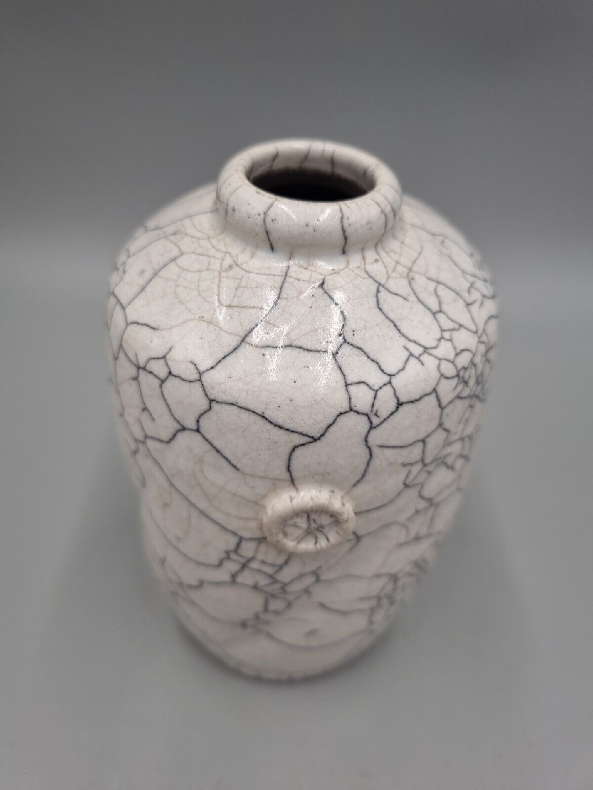 A Raku Studio Pottery Bottle Vase By John Fraser, Ouseburn Pottery, Newcastle.