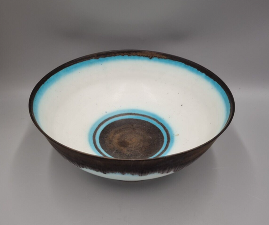 A Richard Baxter, Essex, Studio Pottery 26cm Footed Bowl, VGC.